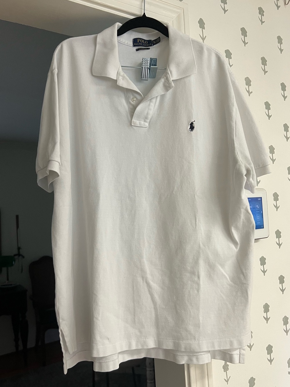 Ralph Lauren White Men's Polo with Navy Pony